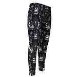 Black And White Supernatural Wicca Print Men's Compression Pants