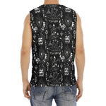 Black And White Supernatural Wicca Print Men's Fitness Tank Top