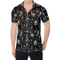 Black And White Supernatural Wicca Print Men's Shirt