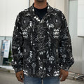 Black And White Supernatural Wicca Print Men's Shirt Jacket