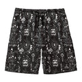 Black And White Supernatural Wicca Print Men's Swim Trunks