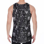 Black And White Supernatural Wicca Print Men's Velvet Tank Top