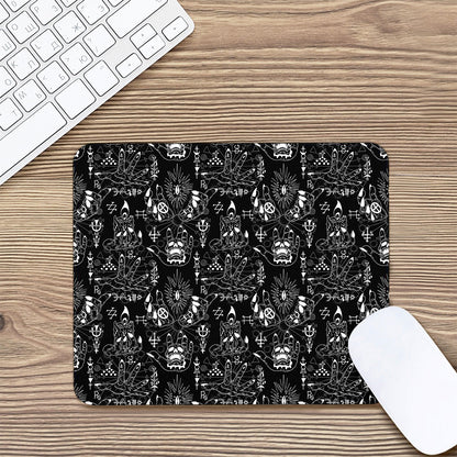 Black And White Supernatural Wicca Print Mouse Pad