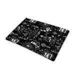 Black And White Supernatural Wicca Print Pet Cooling Mat Cover