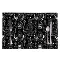 Black And White Supernatural Wicca Print Placemat
