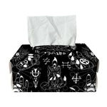 Black And White Supernatural Wicca Print Rectangle Tissue Box Cover