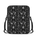 Black And White Supernatural Wicca Print Rectangular Crossbody Bag