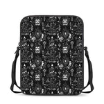 Black And White Supernatural Wicca Print Rectangular Crossbody Bag
