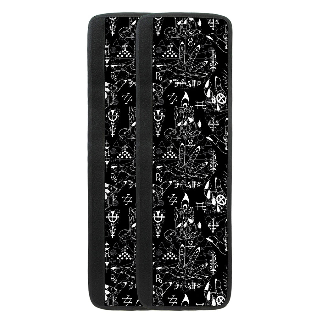 Black And White Supernatural Wicca Print Refrigerator Handle Covers