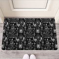Black And White Supernatural Wicca Print Rubber Doormat