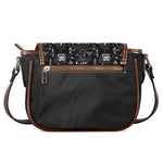 Black And White Supernatural Wicca Print Saddle Bag
