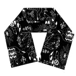 Black And White Supernatural Wicca Print Scarf