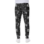 Black And White Supernatural Wicca Print Scuba Joggers