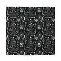 Black And White Supernatural Wicca Print Silk Bandana