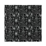 Black And White Supernatural Wicca Print Silk Bandana