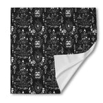 Black And White Supernatural Wicca Print Silk Bandana