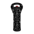 Black And White Supernatural Wicca Print Single Neoprene Wine Tote