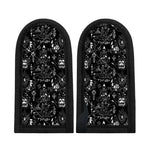 Black And White Supernatural Wicca Print Skillet Handle Cover