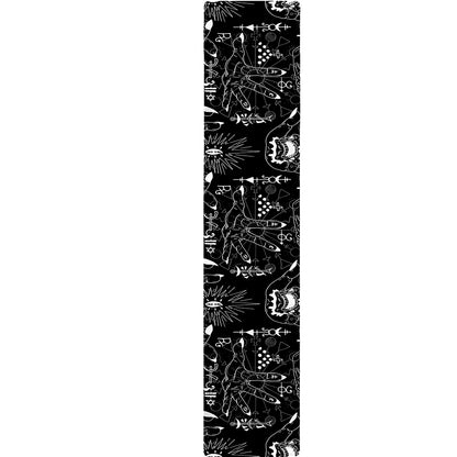 Black And White Supernatural Wicca Print Table Runner