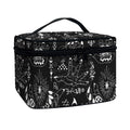 Black And White Supernatural Wicca Print Travel Makeup Bag