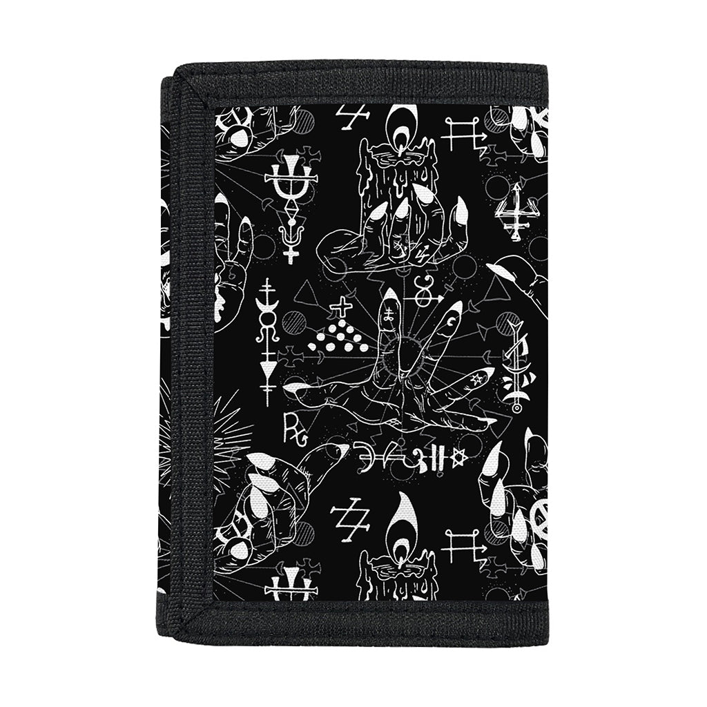 Black And White Supernatural Wicca Print Trifold Wallet