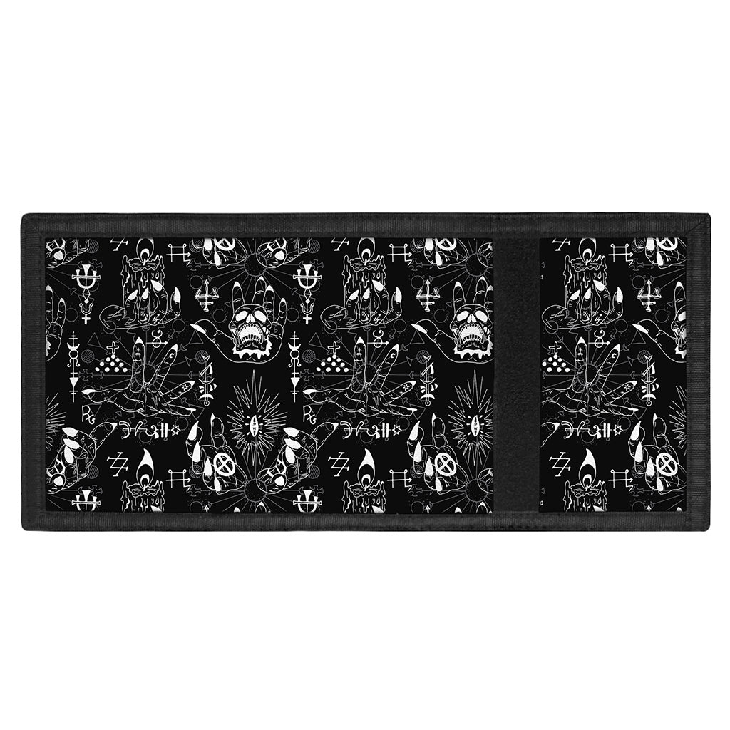 Black And White Supernatural Wicca Print Trifold Wallet