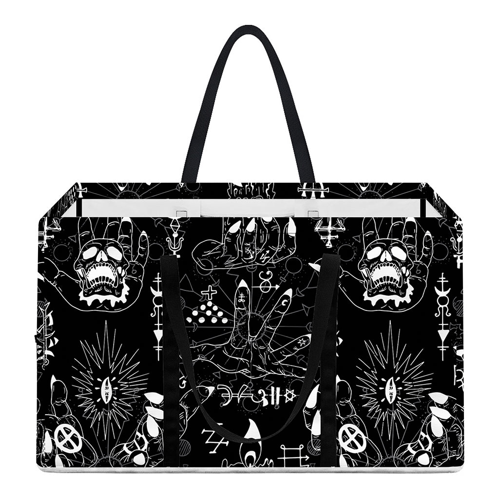 Black And White Supernatural Wicca Print Utility Tote Bag