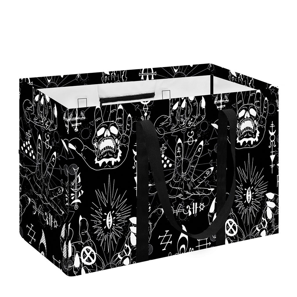Black And White Supernatural Wicca Print Utility Tote Bag