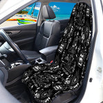 Black And White Supernatural Wicca Print Waterproof Car Seat Cover