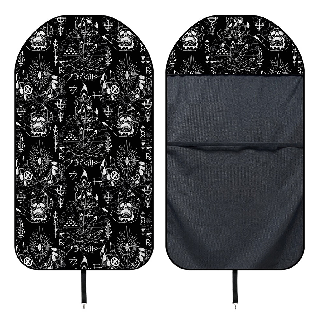 Black And White Supernatural Wicca Print Waterproof Car Seat Cover
