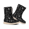 Black And White Supernatural Wicca Print Winter Boots