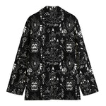 Black And White Supernatural Wicca Print Women's Blazer