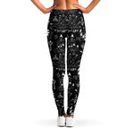 Black And White Supernatural Wicca Print Women's Leggings