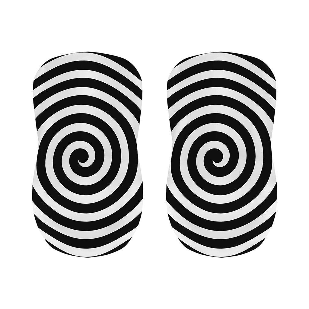 Black And White Swirl Illusion Print Bar Stool Covers