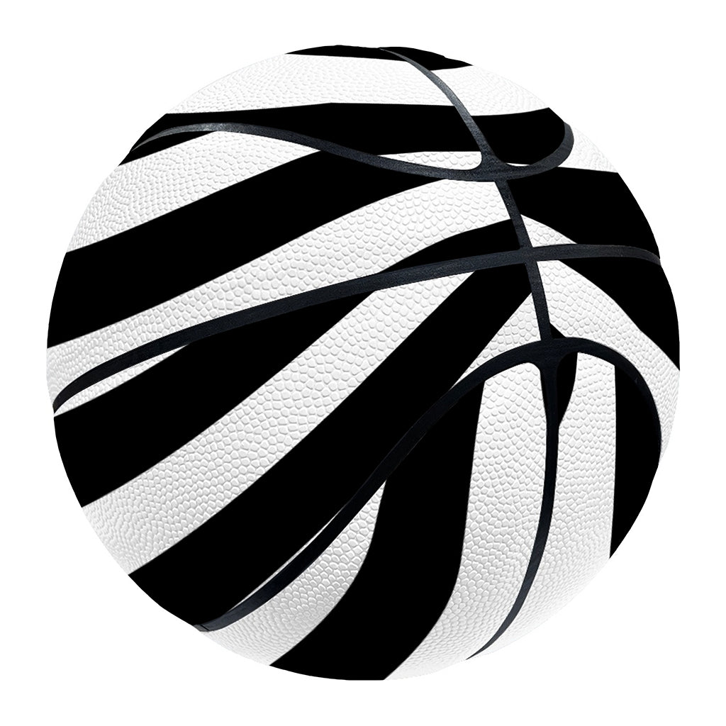Black And White Swirl Illusion Print Basketball