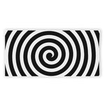 Black And White Swirl Illusion Print Beach Towel