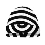 Black And White Swirl Illusion Print Beanie