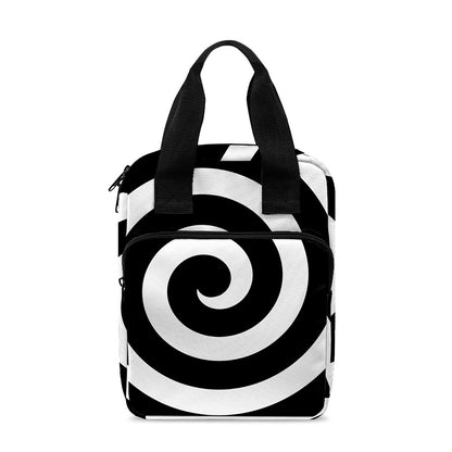 Black And White Swirl Illusion Print Bible Tote Bag
