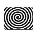 Black And White Swirl Illusion Print Bifold Wallet