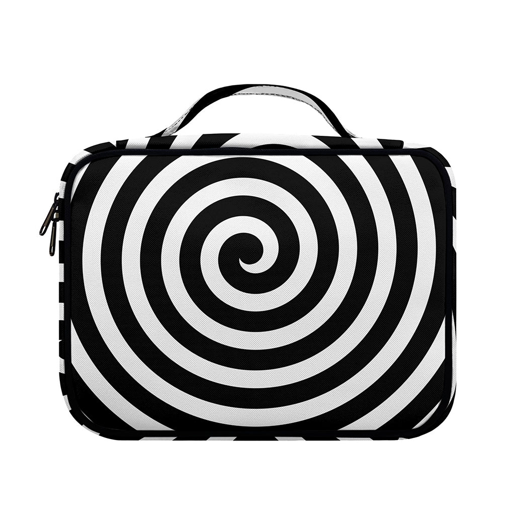 Black And White Swirl Illusion Print Briefcase Bible Bag