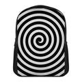 Black And White Swirl Illusion Print Casual Backpack