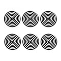 Black And White Swirl Illusion Print Coaster Set