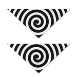 Black And White Swirl Illusion Print Dog Bandana