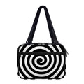 Black And White Swirl Illusion Print Double Strap Bible Bag