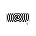 Black And White Swirl Illusion Print Extended Mouse Pad