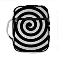 Black And White Swirl Illusion Print Front Pocket Bible Bag