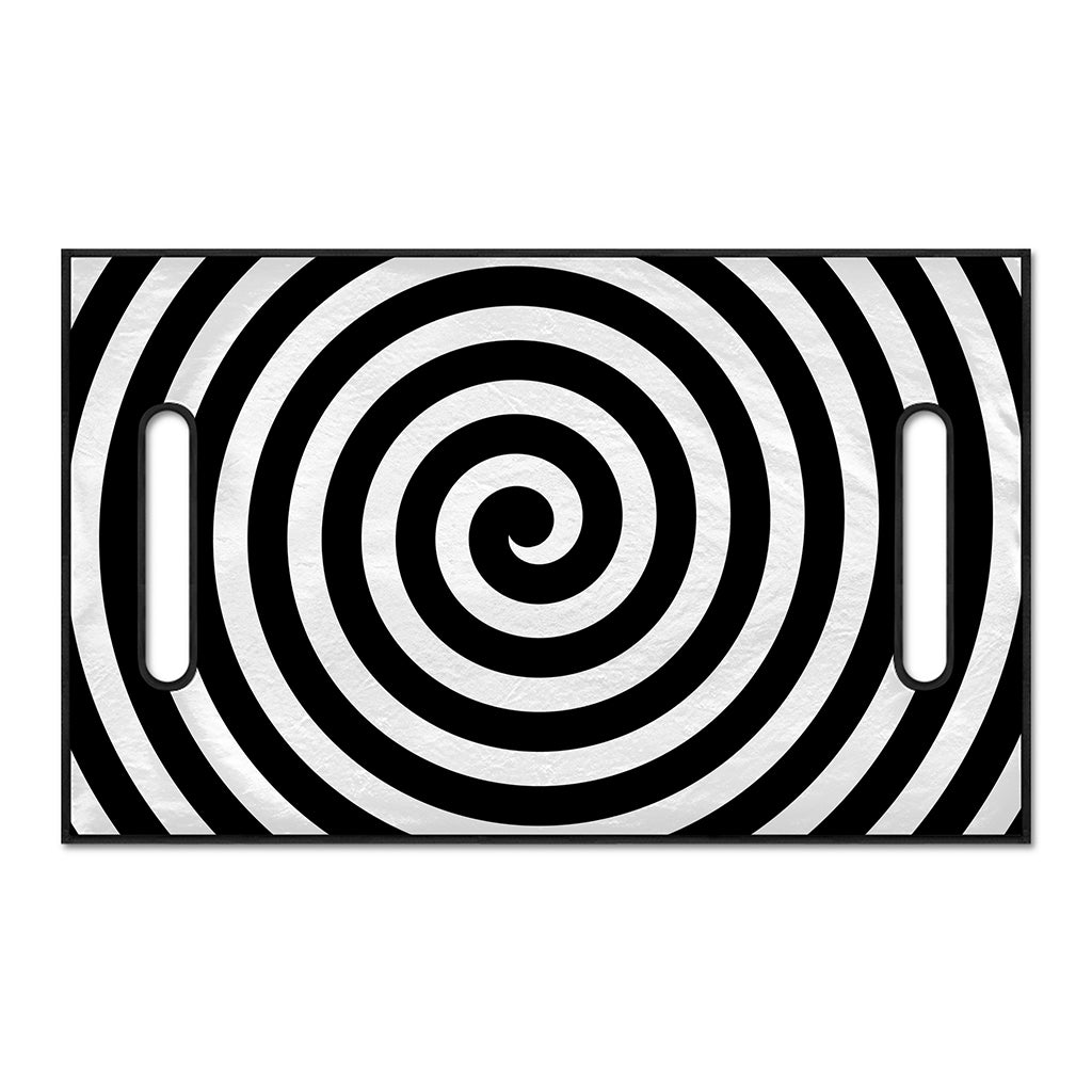 Black And White Swirl Illusion Print Golf Cart Seat Cover