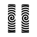 Black And White Swirl Illusion Print Handle Covers