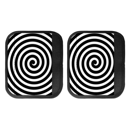 Black And White Swirl Illusion Print Handle Covers