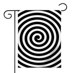 Black And White Swirl Illusion Print House Flag